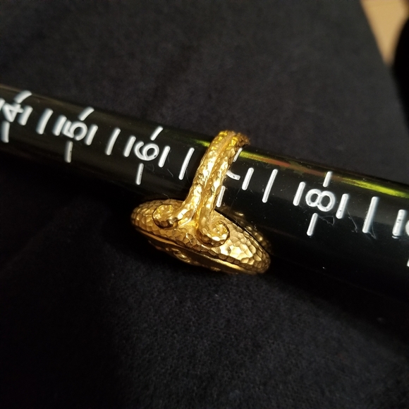 Matte Gold Statement Ring - Picture 3 of 4